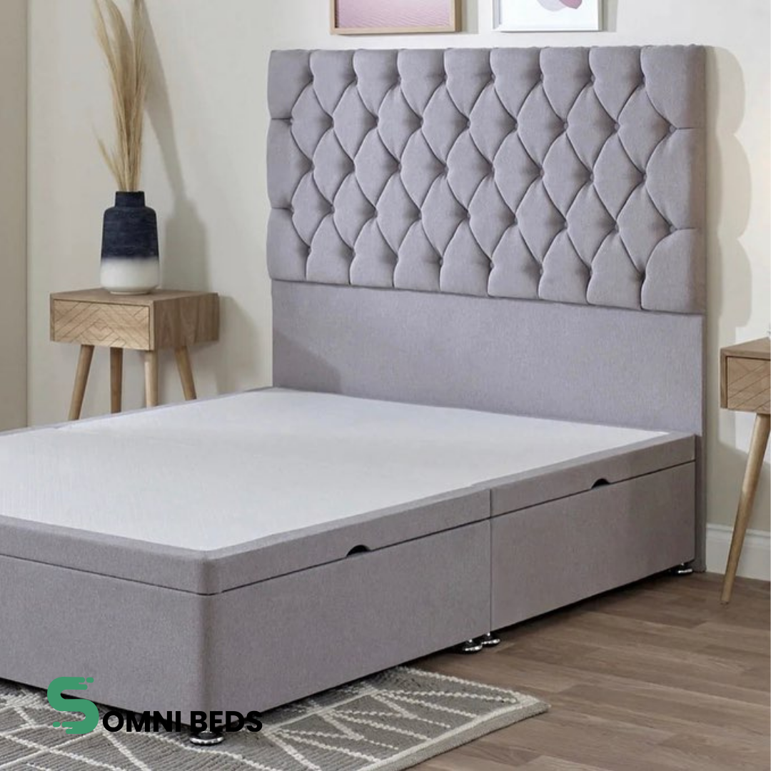 Celeste Pearl-Tuft Divan Ottoman Bed | Somni Beds #B62