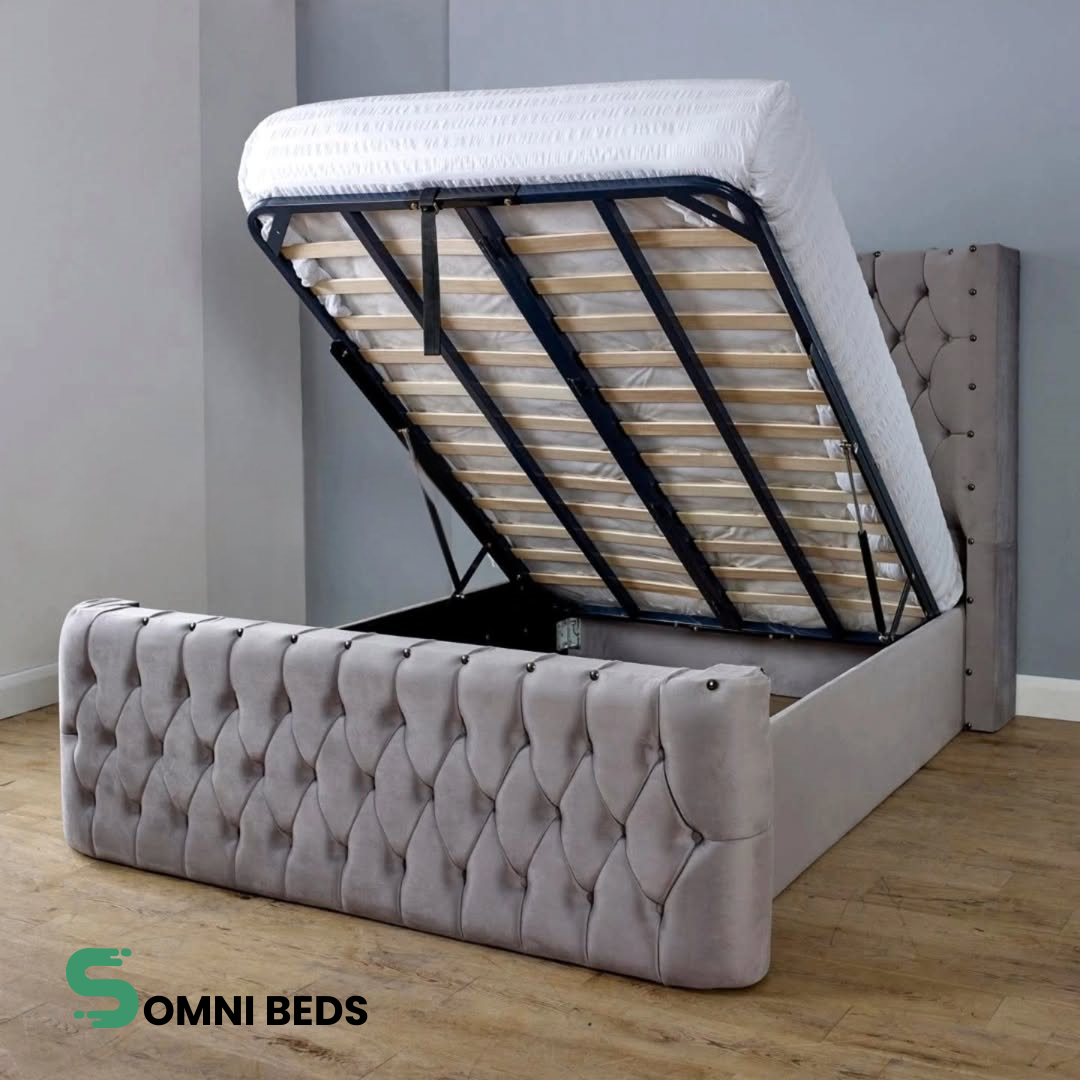Heritage Deep-Tuft Wingback Ottoman Bed | Somni Beds #B30